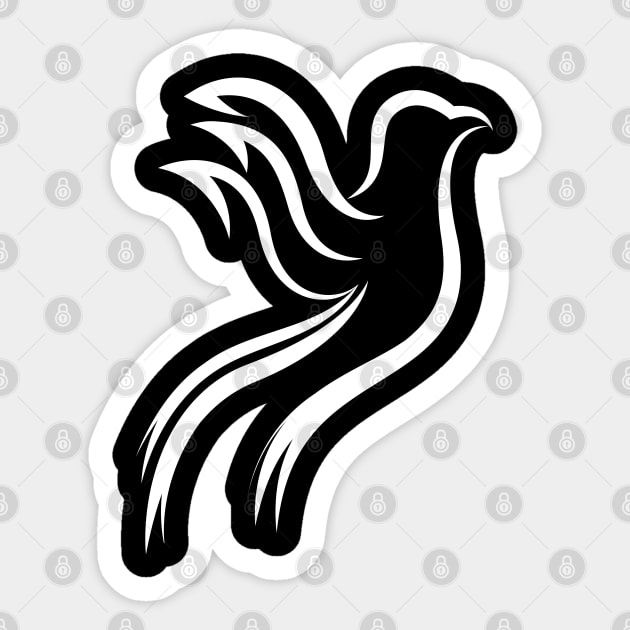 white bird Sticker by Express Yourself everyday